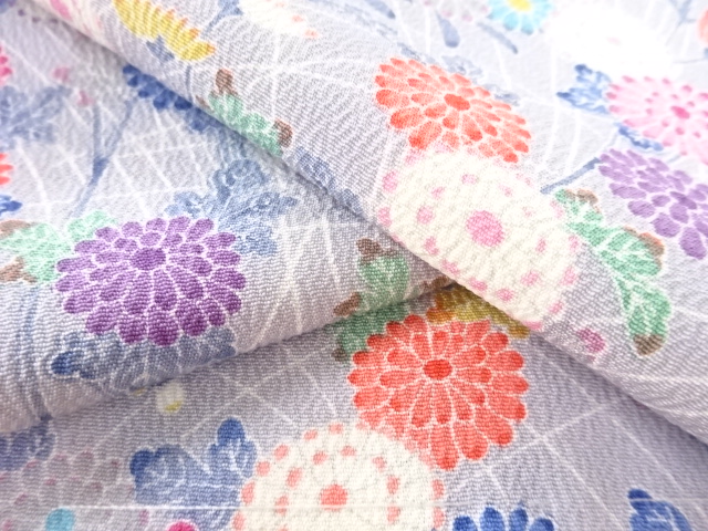  未使用品　菊模様小紋着物